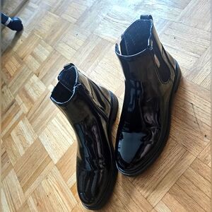 Rockport Black PVC style ankle boots Size 8